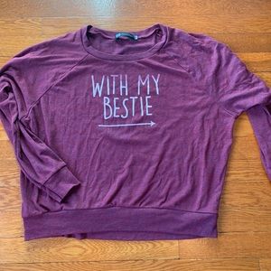 “With my Bestie” Maroon Sweatshirt